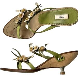 Vintage Prada leather mules spring 2003 collection